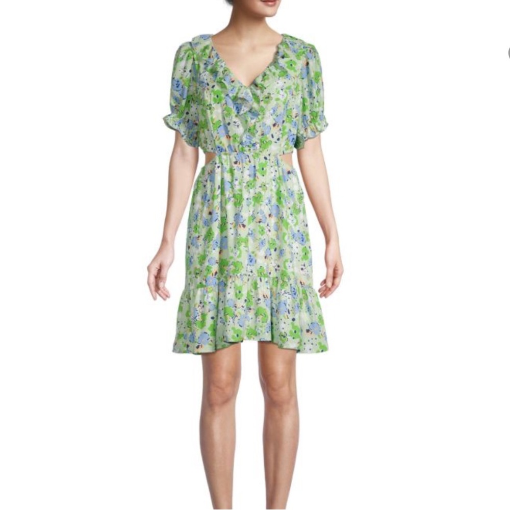 Floral Puff - Sleeve Dress